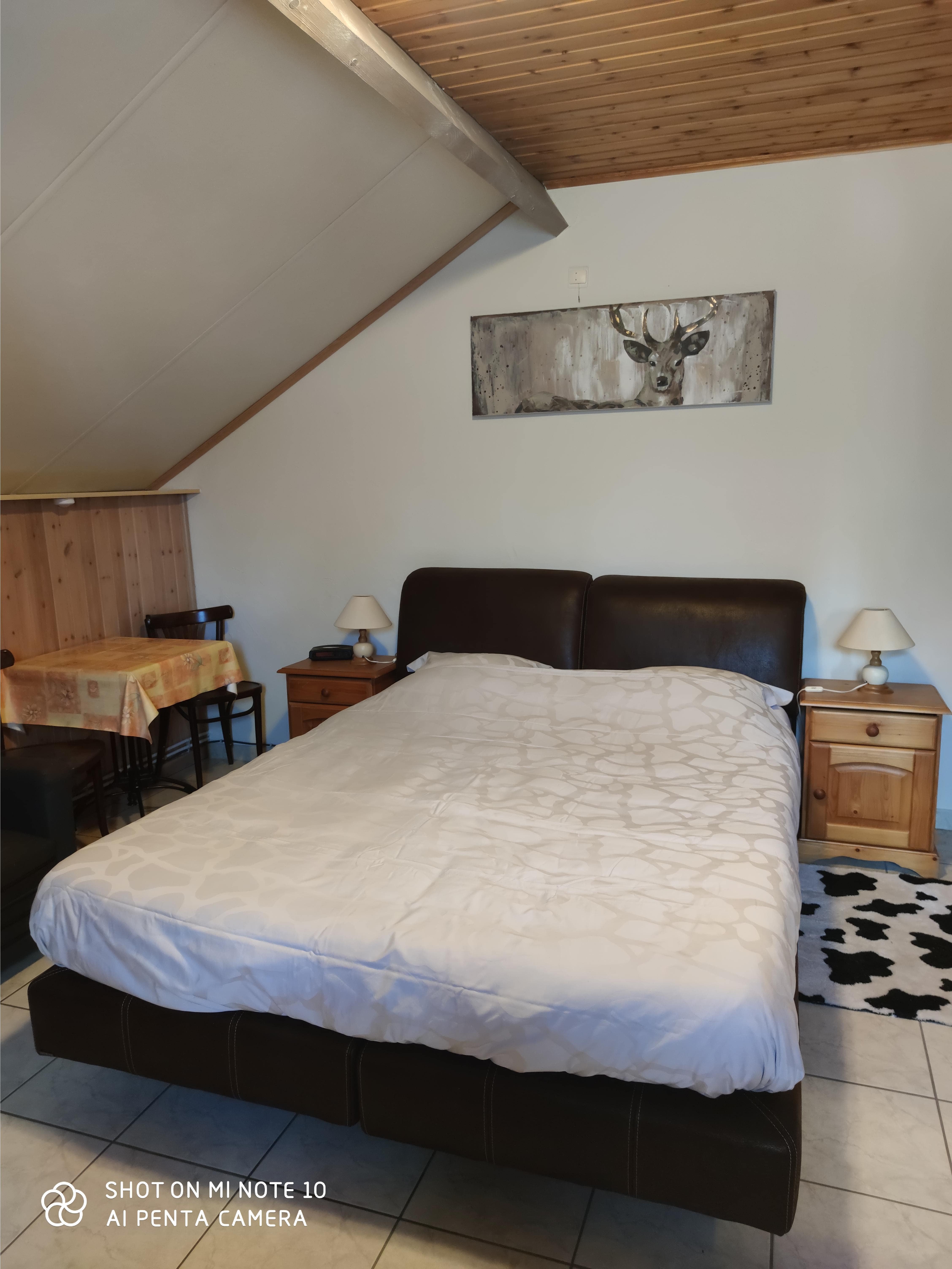 Slaapkamer met dubbel bed